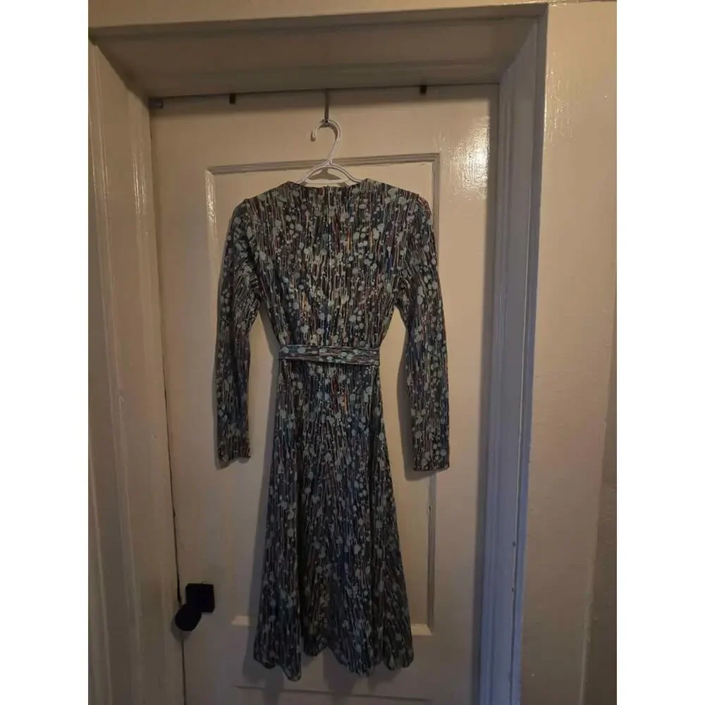 Vintage Diane Von Furstenberg 1960s Painters pattern dress Made in Italy size 6